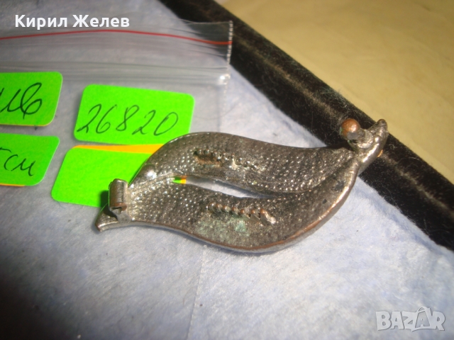 СТАРА СРЕБРИСТА БРОШКА с КРИСТАЛЧЕТА за КОЛЕКЦИЯ РЕСТАВРАЦИЯ 26820, снимка 2 - Антикварни и старинни предмети - 36095143