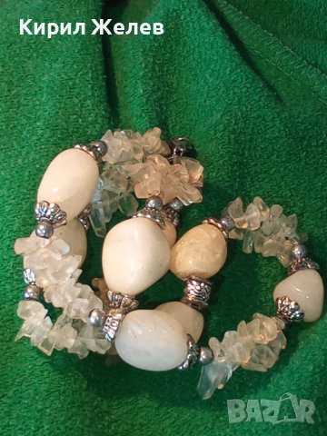 КРАСИВА СКЪПОЦЕННА ОГЪРЛИЦА от НАТУРАЛЕН МЛЕЧЕН КВАРЦ и ПЛАНИНСКИ КРИСТАЛ и МЕТАЛ 38863, снимка 16 - Колиета, медальони, синджири - 41837211