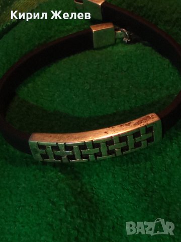 ФЕШЪН АРТ СРЕБЪРНА ГРИВНА СРЕБРО 925 със СИЛИКОНОВА КАИШКА 27236, снимка 14 - Гривни - 36867742