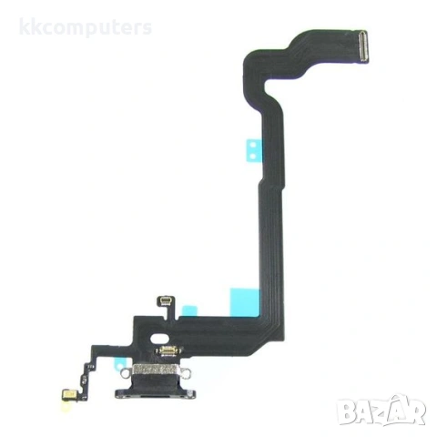 Лентов кабел за APPLE iPhone X с черен конектор зареждане, микрофон