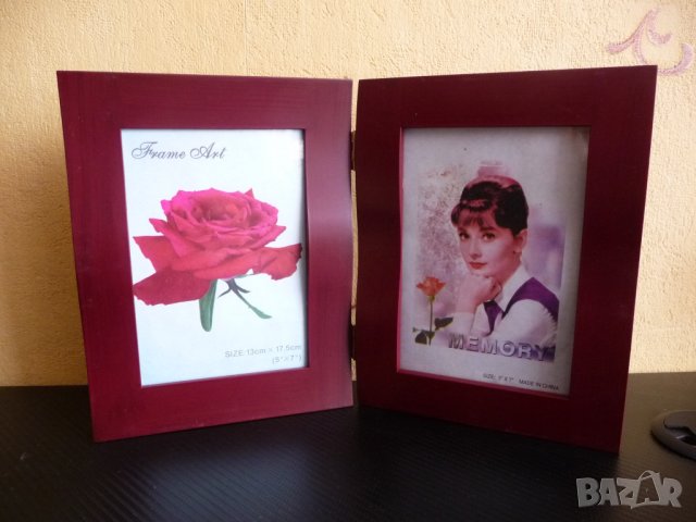 Двойна рамка за снимки неизползвана 13 х 17.5 см.