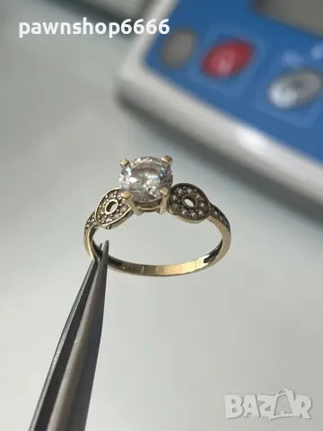 Златен пръстен 14 карата, снимка 6 - Пръстени - 50343352