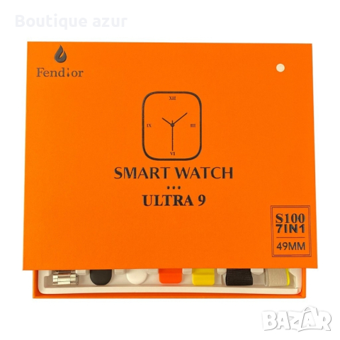 Смарт часовник 2023 New smart watch S100 ultra 7 in 1 strap HD , снимка 1 - Мъжки - 44606056