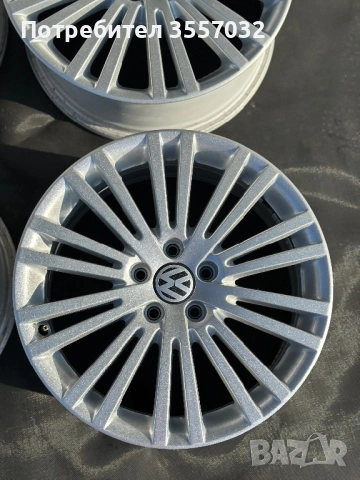 Оригинални джанти VW Zolder 18" 5x112 (Golf R32) – ТОП състояние, след боя!, снимка 5 - Гуми и джанти - 53759533