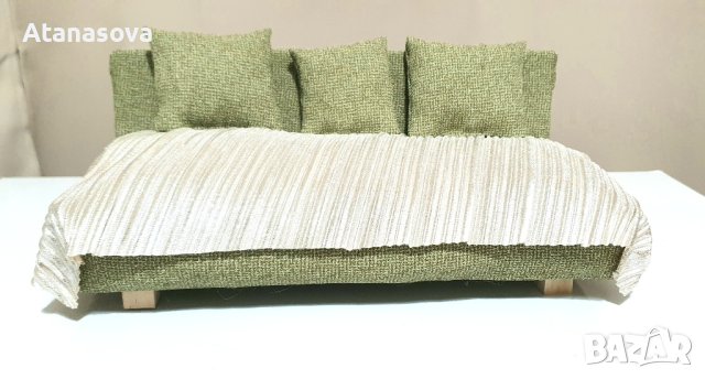 Мини диван за кукла Барби, обзавеждане за кукли, снимка 4 - Кукли - 44238356