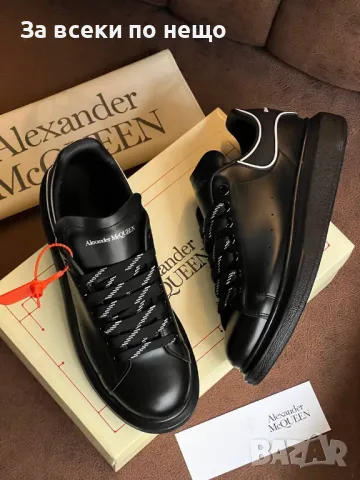 Alexander McQueen Мъжки Черни Маратонки👟Мъжки Спортни Обувки В Черен Цвят Код E299, снимка 2 - Маратонки - 50415815