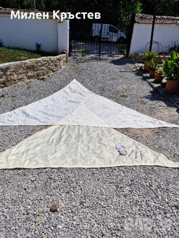 Тенти ,триъгълни с обтегачи и въжета 