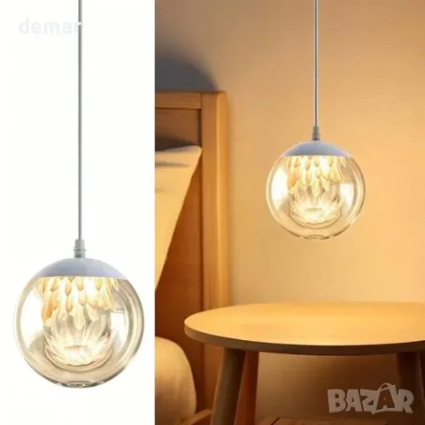 Полилей NexLume Ceiling Crystal Pendant Light с LED кристален клъстер и регулируема височина, снимка 2 - Полилеи - 55849758