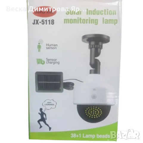 Стенна лампа със соларен панел+дистанционно управление, снимка 7 - Соларни лампи - 47476117