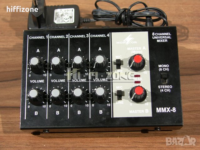  Пулт Monacor mmx-8 , снимка 2 - Ресийвъри, усилватели, смесителни пултове - 40263809