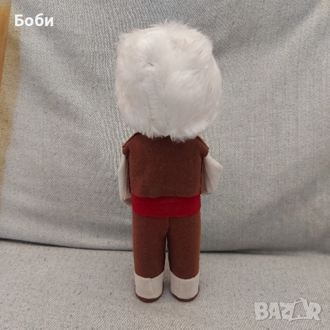 Стара Соц Българска Битова Голяма Кукла Бостанджия  - 34см, снимка 7 - Колекции - 51786257