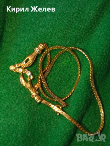 ПОЗЛАТЕНО СТАРО КРАСИВО СКЪПОЦЕННО КОЛИЕ с ЦИРКОНИ 22833, снимка 4 - Колиета, медальони, синджири - 33423086