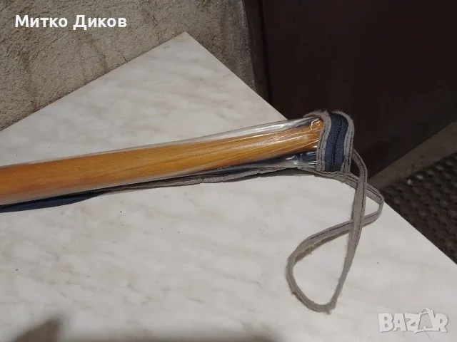Дървена бухалка от бук нова с калъф от юта за носене 60 см дължина, снимка 3 - Други спортове - 56181086