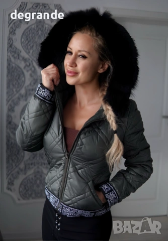 Късо Дамско Яке с пух от Лисица , снимка 6 - Якета - 53111943