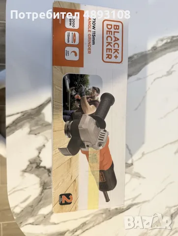 Ъглошлайф BLACK+DECKER 710w 115mm, снимка 5 - Ъглошлайфи - 56344902