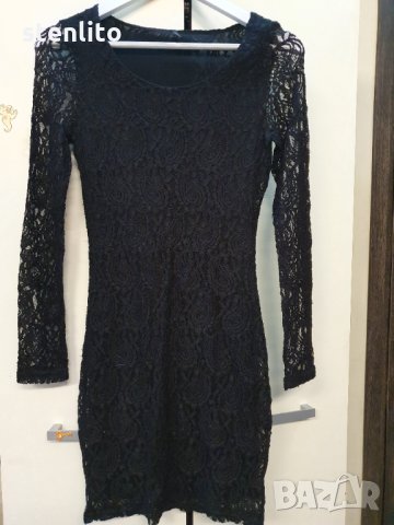 Дамска рокля ONLY черна дантела размер S, снимка 1