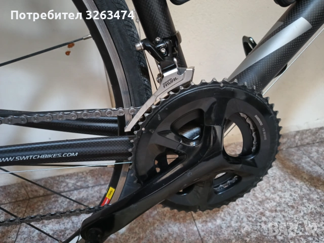 Карбонов шосеен велосипед Switch Black Skin Limited размер 54, снимка 4 - Велосипеди - 53827731