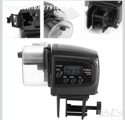 LCD електронен дозатор за рибки с таймер, автоматична машина за аквариумна храна на люспи, пелети , снимка 8 - Оборудване за аквариуми - 52345179