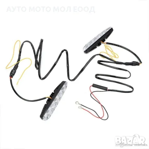 Комплект LED Дневни светлини с лупа 6 диода., снимка 4 - Аксесоари и консумативи - 49805325