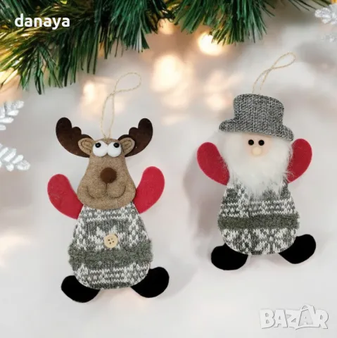 5356 Коледна фигура за окачване Снежко Дядо, Коледа, Еленче, снимка 3 - Декорация за дома - 47626529