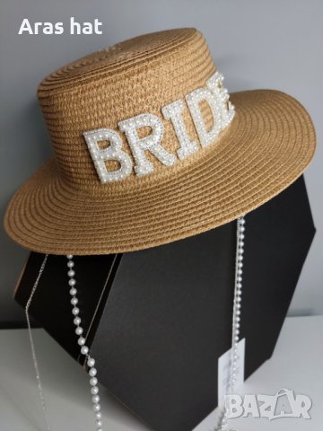 Bride / булка сламена шапка, снимка 3 - Шапки - 41349992