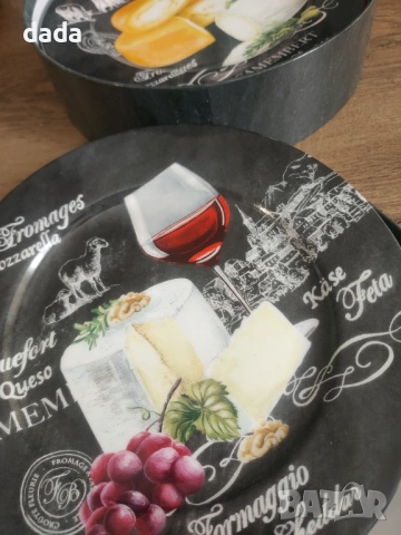 Нов комплект 4 порцеланови чинии за сирена с кутия и етикети сервиз, снимка 4 - Чинии - 53392469