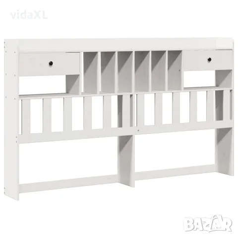 vidaXL Легло с етажерка за книги, без матрак, 180x200 см, бор масив, снимка 6 - Спални и легла - 56147068