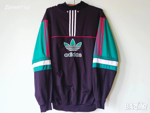 Vintage Adidas track jacket горница анцунг band of the 3 stripes XL, снимка 12 - Спортни дрехи, екипи - 52703479