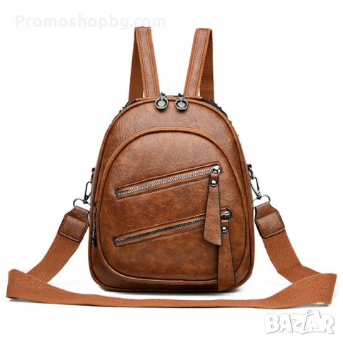 Дамска раница Kristina / Дамска чанта 2 в 1, кафяво 