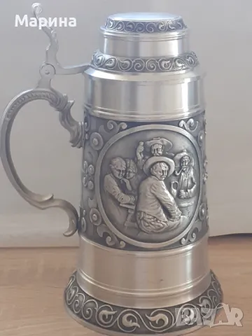 Халба от калай, 1300 мл.,  Antik*Vintage#33, снимка 2 - Антикварни и старинни предмети - 47606731