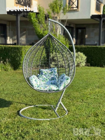 Люлка градинска висяща люлка тип гнездо,яйце–Промоция, снимка 4 - Градински мебели, декорация  - 52243366