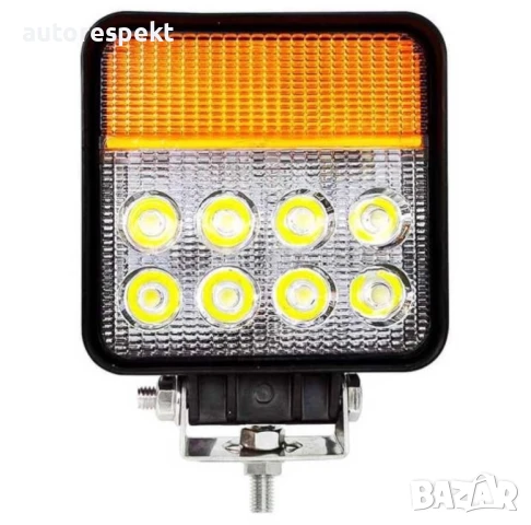 Диоден халоген LED светлини габарит, жълта 12/24V 48W, снимка 3 - Аксесоари и консумативи - 50896675
