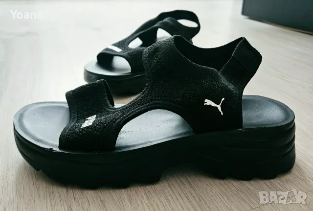 Дамски черни сандали на PUMA , снимка 2 - Сандали - 56162101