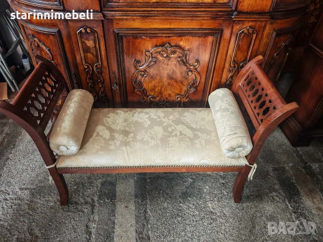 Елегантна класическа пейка, снимка 5 - Дивани и мека мебел - 53652604