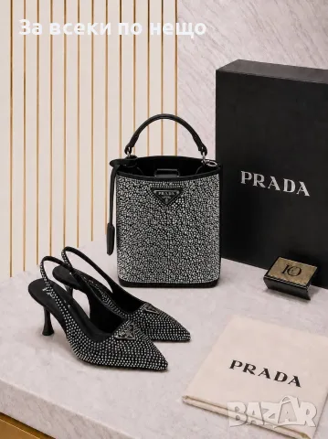 Prada Дамски Черни Обувки На Ток Прада Код E150