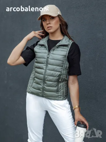 Дамско ватирано яке без ръкави с изправена яка STYLISHZ, 5цвята , снимка 8 - Якета - 47465180