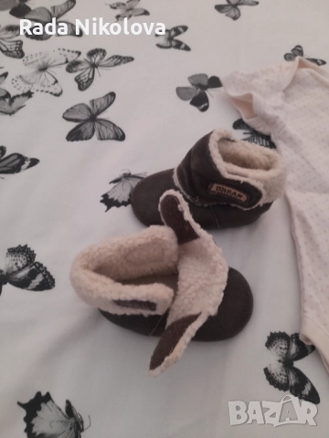 Бебешки обувки + Бебешко боди , снимка 3 - Комплекти за бебе - 51681276