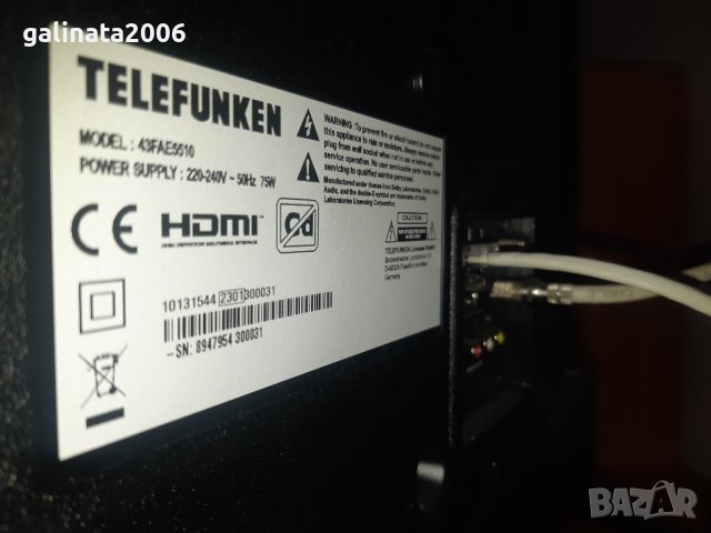 Телевизор Телефункен модел 43FAE5510-нов с гаранция, снимка 2 - Телевизори - 40932724