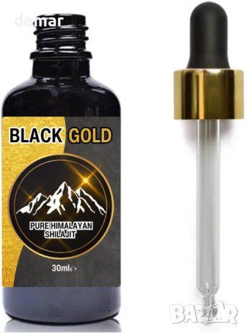 Black Gold Хималайски течен Shilajit на капки [30ml], снимка 2 - Хранителни добавки - 44478895