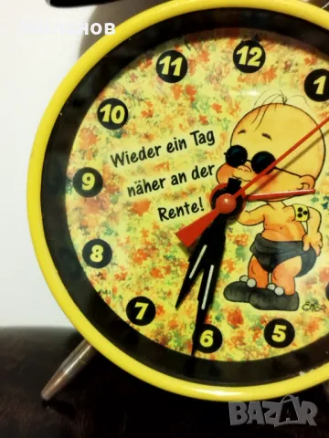 Стар механичен будилник, настолен часовник, снимка 6 - Антикварни и старинни предмети - 48466466