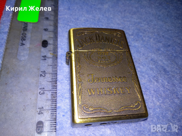 JACK DANIELS Tennessee WHISKEY СТИЛНА МЕСИНГОВА ГАЗОВА ЗАПАЛКА ДЖАК ДАНИЕЛС Противовятърна 44150, снимка 11 - Запалки - 44754280