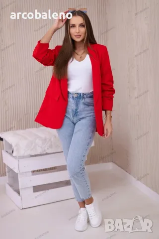 Елегантно дамско сако с ревери, 15цвята , снимка 10 - Сака - 48813882