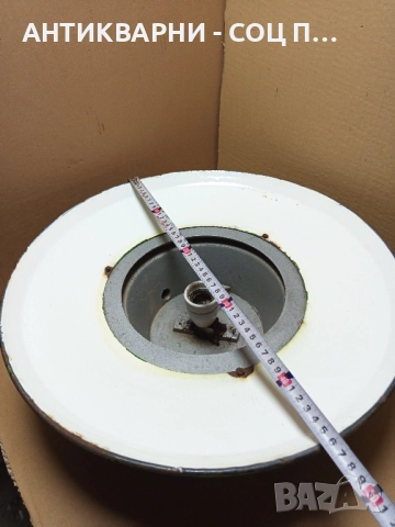 Соц Стара Голяма Емайлирана Българска Лампа. , снимка 6 - Антикварни и старинни предмети - 51737907