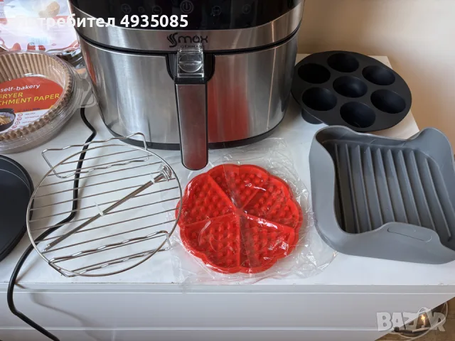 Air Fryer S MAX GERMANY 6 литра 1800 W с горещ въздух , снимка 5 - Фритюрници - 56074000