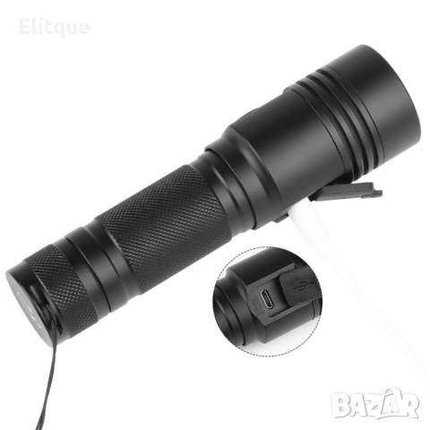 Мощно Ръчно джобно фенерче  с крушка XHP50  магнит и голяма батерия FL64, снимка 12 - Други - 52805807