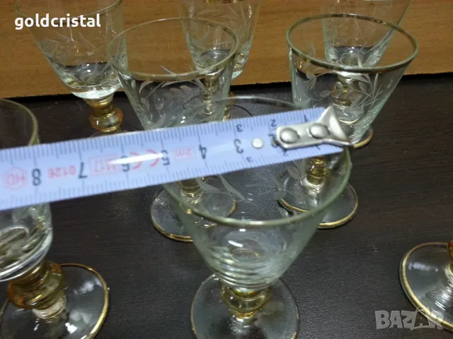 ретро стъклени чаши , снимка 4 - Антикварни и старинни предмети - 49029623
