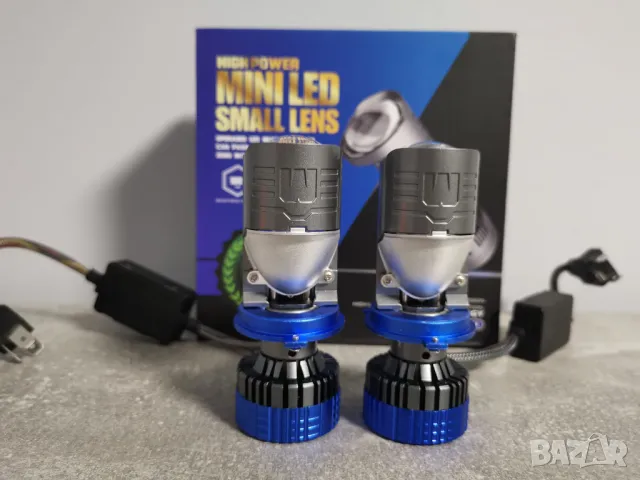 LED мини проектори H4 за основни фарове с лупа, снимка 2 - Аксесоари и консумативи - 47730834