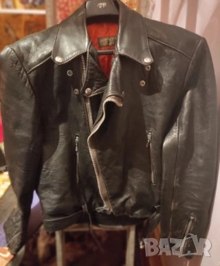 Дебело, топло кожено яке - оригинал, от дебел, тежък телешки бокс Текстилно яке за мотор Мъжка шуба