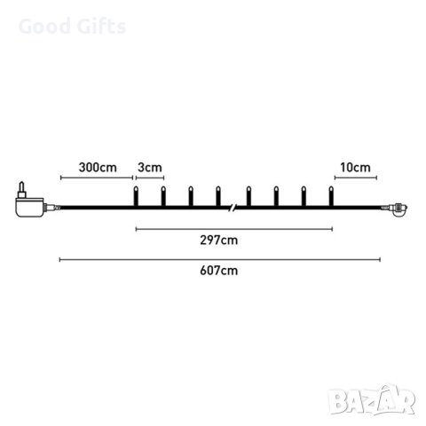 Червени коледни лампички, 100 LED, снимка 3 - Лед осветление - 42716999