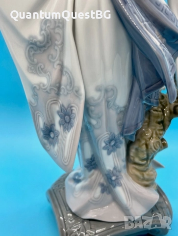 Lladro Spain Japanese Geisha “Teruko” w/ Folded Parasol “Гейшата”, снимка 14 - Статуетки - 52830312